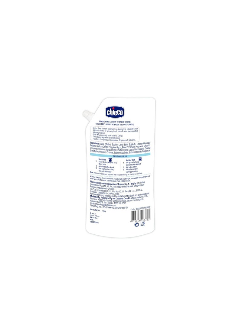 Chicco Baby Laundry Detergent 1L Pouch - Delicate Flowers | Liquid Detergent for Baby Clothes | Kills 99% Bacteria and Fungi | 5X Stain Fighter | Free From Harsh Chemicals & Colorants - Image 5